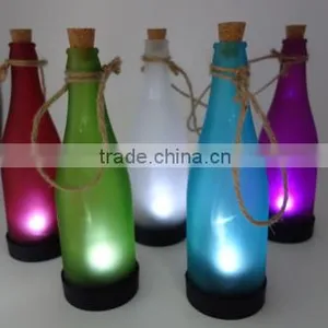 Solar Powered Bottle Light Hanging Patio Lamp Flame Effect Garden Yard Hanging Lamp thumbnail-2