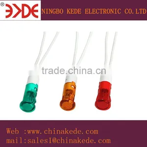 Round Led Indicator Light 400v High Volt 9.5mm Mounting Hole thumbnail-1