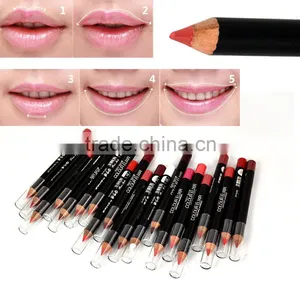 2016 Hot Sale Multicolor Waterproof Functional Lip Liner Pencil Eyebrow Eye Lip Makeup Colorful Cosmetic Lipliner Pen thumbnail-6