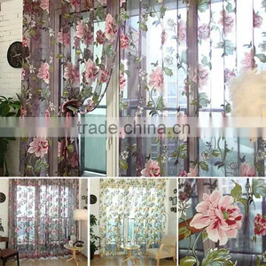 New Tulle Shielding Floral Curtains Window Screen Bedroom Living Room Decorations Curtains/drape/panel/treatment SV029981 thumbnail-1