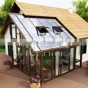 2016 Hot Sales Modern Wood Grain Aluminum Greenhouse thumbnail-4