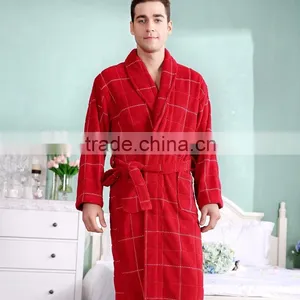 White Color Terry Cotton Toweling Night Gown,men Sleepwear , Men Bathrobe Hot Sale thumbnail-4