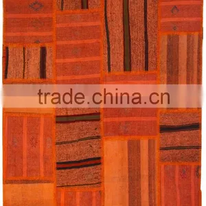 Patchwork Rug - Handwoven Vintage Turkish Rug thumbnail-1