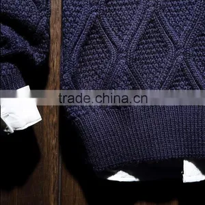 Fashion Leisure European Style Men's Long-sleeved Sweater for Cream Colored Cotton Sweaters thumbnail-6