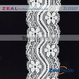 Narrow ElasticRaschel White Guipure Lace Wholsale thumbnail-1
