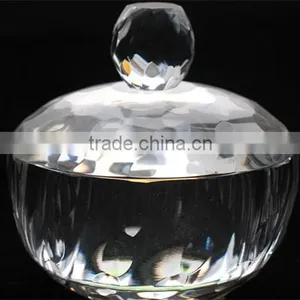 Unique Crystal Glass Sugar Bowl With Lit Sugar Stock thumbnail-1
