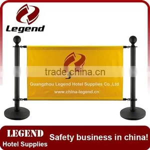 Hotel Queue Barrier Chrome Banner Barrier Stanchions thumbnail-1
