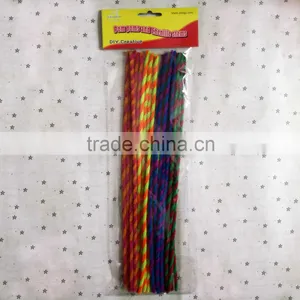 China Factory Supply DIY Crafts 0.3*30cm Twisted Pipe Cleaners Toys for Kids or Wedding Decoration thumbnail-1