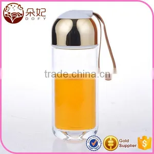 Chinese Suppliers High Quality Double Wall Glass Water Bottle for Sale thumbnail-1