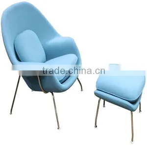 Leisure Fabric Replica Eero Saarinen Womb Chair thumbnail-1