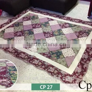 Lacework Floral Tartan Patchwork Floor Mats / Patchwork Carpets thumbnail-2