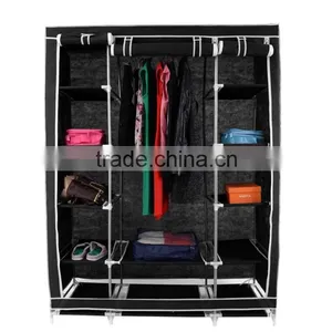 Non-woven Fabirc Folding Iron Wardrobe thumbnail-1