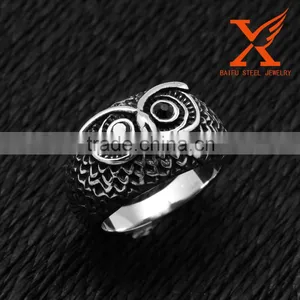 In Stock 2016 New Punk Style Fashion Bulk Owl Ring Design for Women Ladies Rings thumbnail-1