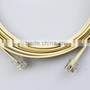 Flat Modular Telephone Extension Cord Cable 6P4C thumbnail-1