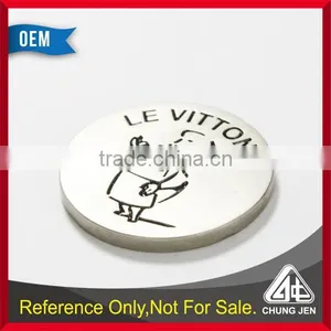 Best Selling Laser Logo Soft Cloisonne Supermarket Trolley Coin Token thumbnail-3