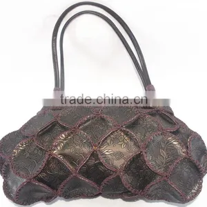 Antique Color Leather Bag Vintage Totally Handmade Crafts Top Quality Factory Price thumbnail-2