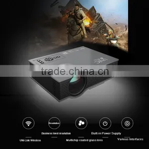 UC46 UNIC Promotion! ! Support 1080P Mini China Video Meeting LED Projector With Wifi HDMI Remote Control thumbnail-1