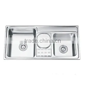 Undermount Double Bowl Stainless Steel Square Kitchen Sink thumbnail-1
