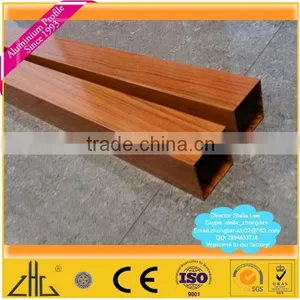 Wow!!! Wood Powder Coating Square Rectangular Aluminium Pipes 100mm , Aluminium Pipe Cladding Marble , Aluminium Pipe 6082 T6 thumbnail-5