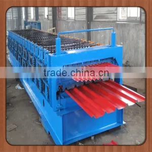 0.25-0.8mm Thickness IBR and Corrugated Double Layer Roof Panel Roll Forming Machinery thumbnail-1