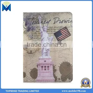 Retro Statue of Liberty Wallet Stand PU Leather Case for IPad Pro thumbnail-1