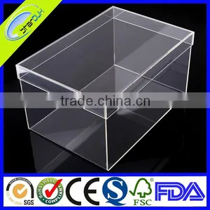 Plastic Clear Drop Front Hard Plastic Shoe Box thumbnail-2