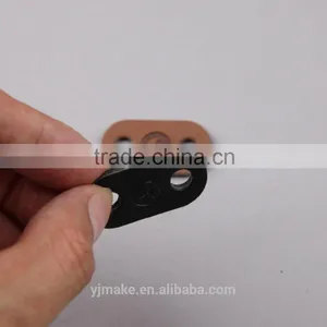 Color PU Leather Label With Custom Logo Backpack Pig Nose Leather Cord End Stoppers thumbnail-5