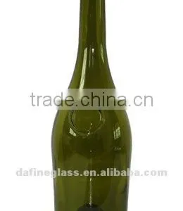 750ml Dark Green Corked Burgundy Glass Bottle Glass Champagne Bottle thumbnail-1