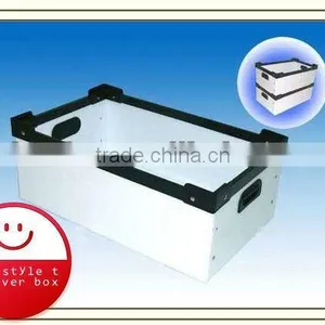 White pp Corrugated Plastic Turnover Box thumbnail-1