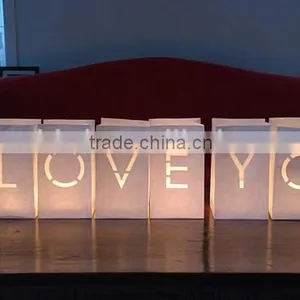 "I Love You" Original Paper Bag Alphebet Lanterns thumbnail-1
