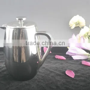 New Fashion Stainless Steel Double Wall Coffee Pot With Infuser thumbnail-1