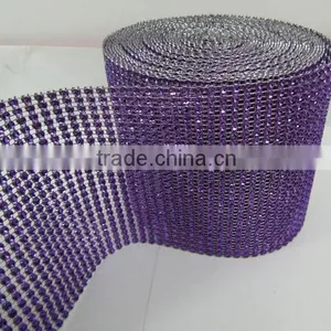 24 Rows Plastic Rhinestone Mesh Trimming for Decoration thumbnail-5