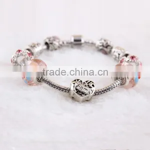 Fashionabe Custom Design European Beads Metal Charm Bracelets for Women thumbnail-5