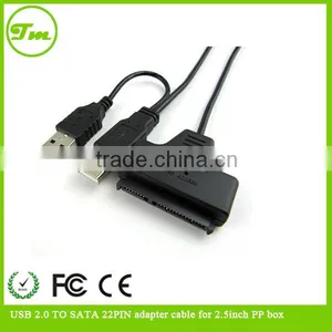 USB 2.0 TO SATA 22PIN Adapter Communication Cables for 2.5inch PP Box thumbnail-1