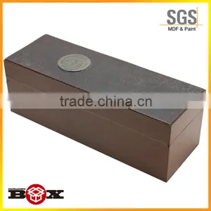 Plastic Metal Feather Handmade Red Wine Wooden Box thumbnail-1
