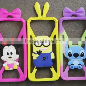 New Design Silica Frame Custom Rubber Cartoon Mobile Phone Case thumbnail-6