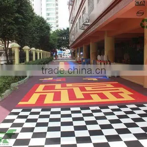 Diamond Plate Plastic Interlocking Floor Tile for Kindergarten thumbnail-1
