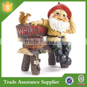 Hot Sales Custom Resin Welcome Gnome Figurine Garden Decoration thumbnail-2