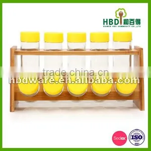 Kitchen Glass Spice Set With Rack Wholesale thumbnail-1