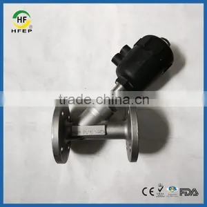 Stainless Steel Single and Double Pneumatic Actuator Angle Seat Valve thumbnail-1