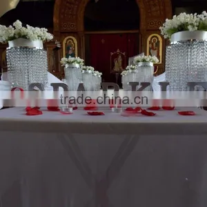Elegant Hot Sale!wedding Walkway Crystal Flower Stand Chandelier for Wedding Stage thumbnail-1