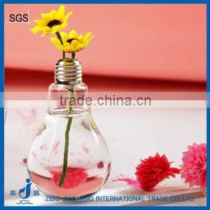Lamp Bulb Shape Glass Vases for Home Decoration thumbnail-1