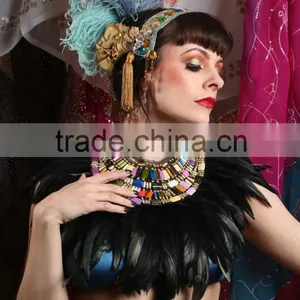 Gold Supplier CHINAZP Bulk Sale Top Quality Colored Brown Chicken Half Bronze Rooster Schlappen Feathers thumbnail-6
