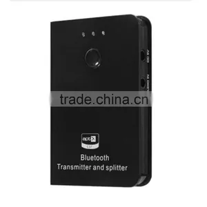 Audio in 3.5mm Stereo Mic Bluetooth Aptx Transmitter and Splitter 1 to 2 Support 2-Device thumbnail-1
