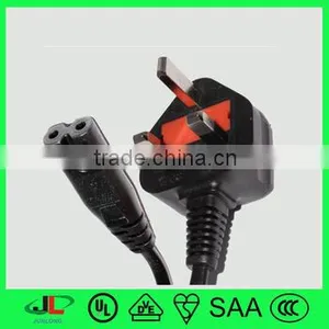 UK Plug to C7 With 2 Core Lead Cable thumbnail-1