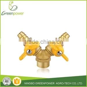 Double-fork Femal Thread Brass Gas Valve thumbnail-1
