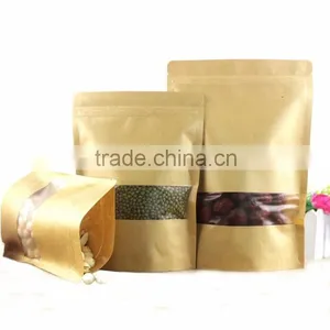 High Barrier Kraft Paper Stand up Zipper Coffee Pouch Bags With Aroma Degassing Valve thumbnail-3