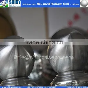 100mmstainless Steel Hollow Sphere Brushed thumbnail-1