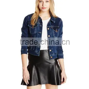RECHEEL Spring Juniors Authentic Trucker Blue Denin Jacket thumbnail-1
