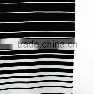 High Quality Polyester Viscose Spandex Stripe Ponte Roma Fabric Textile thumbnail-1